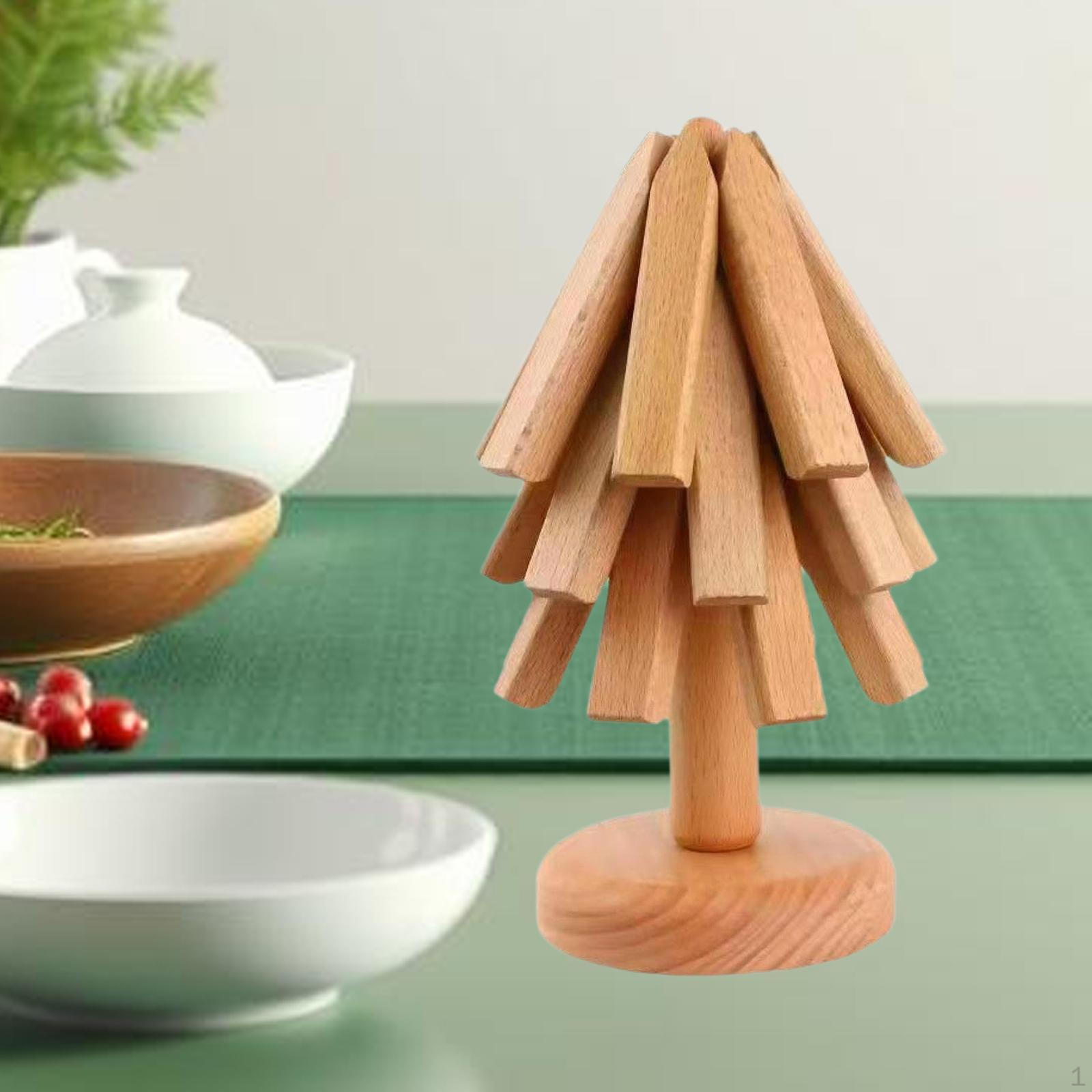 

Деревянные подставки, устойчивые к высоким температурам, для кружек и мисок с нескользящим дизайном 3Pcs