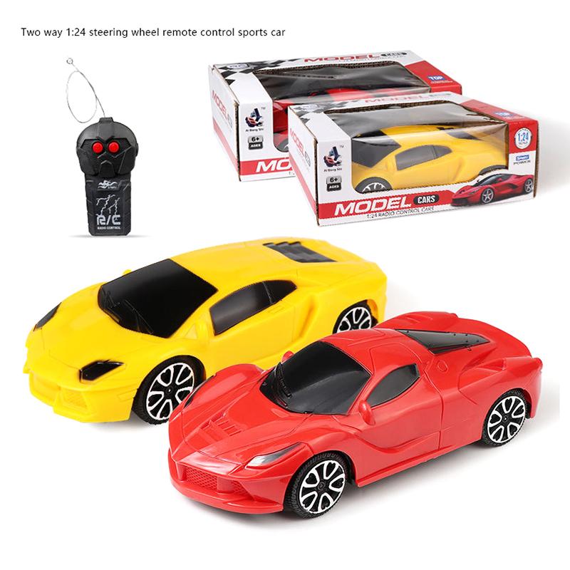 1Pc Simulation Remote Control Car Random Color Model Electric 2-Way Rc Sports Car Toy For Boys Girls Birthday Gifts Random Color