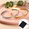 Bracelet Personnalisé Gravure Personnalisée Nom Numéro Date Bracelet Ouvert pour Dames Acier Inoxydable Mode Bijoux pour Couple