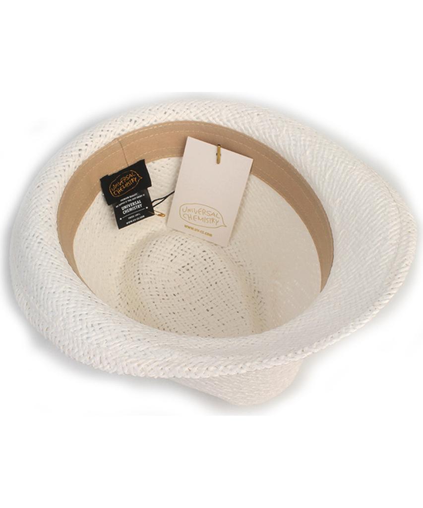 Yunibeosyeolkemiseuteuli Bu Swing Simple White Fedora Summer Hat