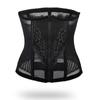 9 Steel Bones Waist Trainer Shapewear Zipper Girdle Body Shaper Lace Flower Abdominal Belt  Seaside