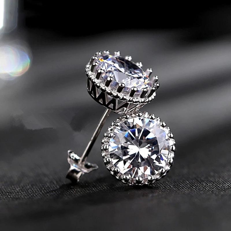 CC Stud Earrings for Women Ladies 925 Silver Needle Fine Jewelry Hot Cubic Zircon Ear Brincos Wholesale Accessories
