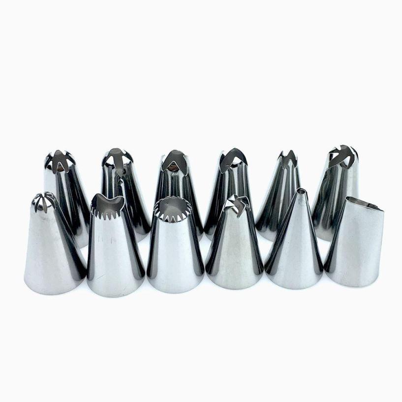 8Pcs/Set Silicone Icing Piping Cream Pastry Bag Nozzle Set DIY Cake Tips Set Cake Nozzle Kitchen