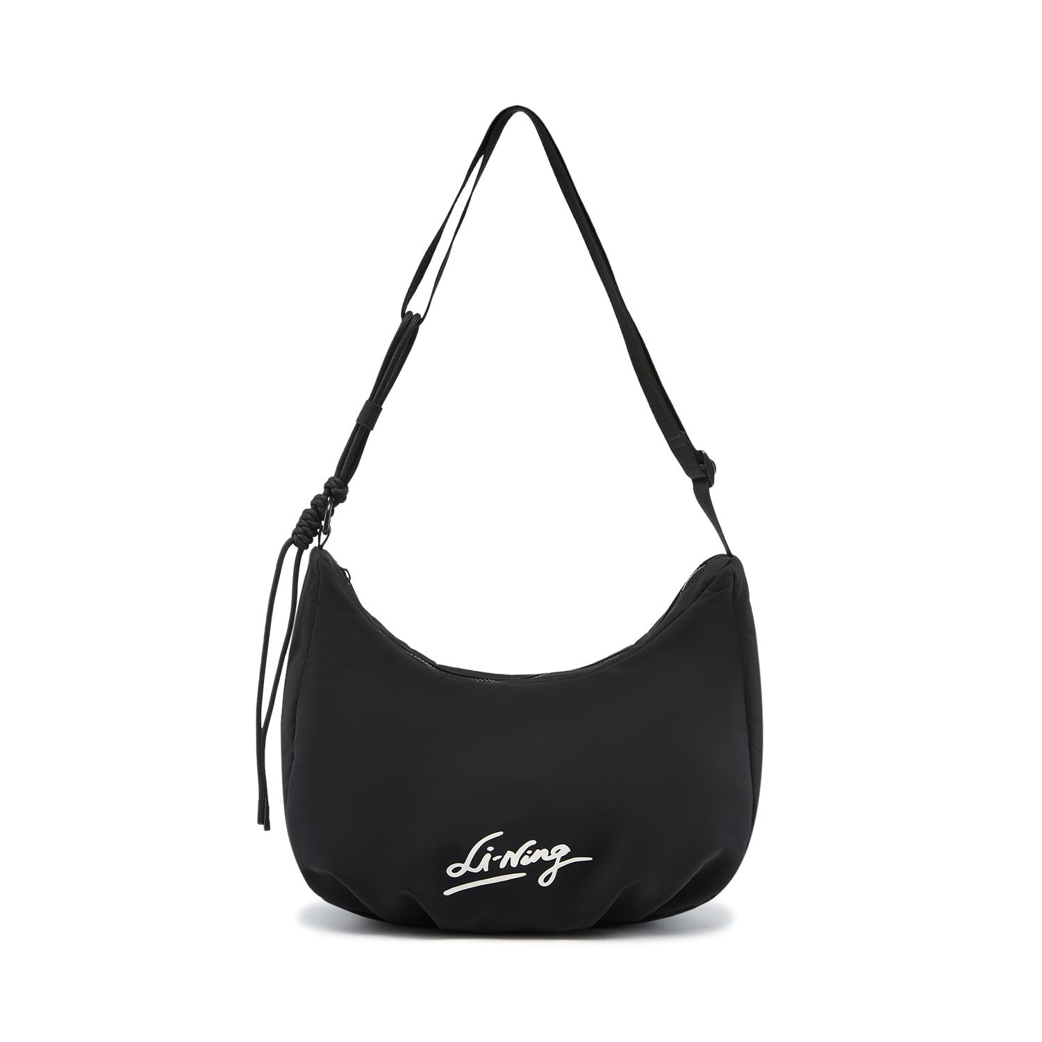 Li Ning Sports Life Collection Polyester Crossbody Bags Unisex Black ABDV295-1