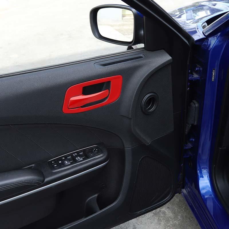  ABS Interior Door Handle Decoration Protective Cover Sticker Fit For Dodge Charger For 300C 2011 Up Exterior Accessories