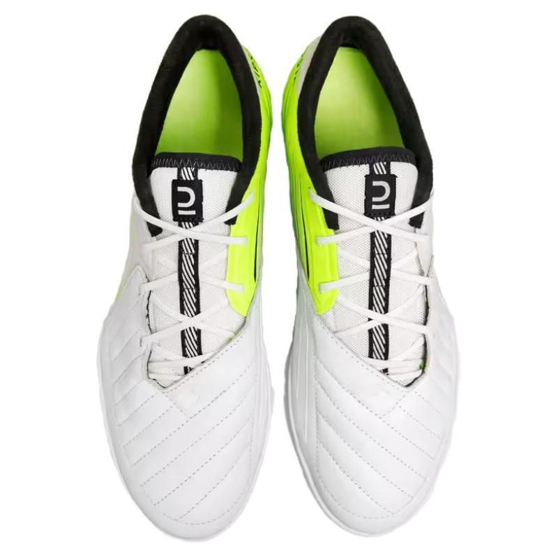 DECATHLON Ginka Pro IC/IN Shock-absorbing, anti-slip, wear-resistant, breathable, football boots, men's, white and yellow