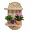 Wall-mounted Wooden Floating Shelves 2 Layer Hanging Holder Boho Wall Shelf Minimalist Eco-Friendly Shelf Wall Decor