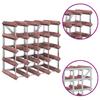 20 Bottle Wine Rack In Brown Solid Pine Wood