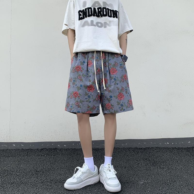 

Мужские шорты из чистого хлопка Hawaii, летние, тонкие, свободные, спортивные, средней длины, с пятью точками, классные уличные пляжные брюки 2XL