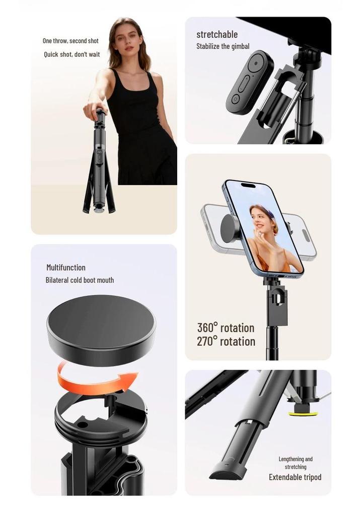 Y08 Integrated Auto-Pop-Up Selfie Stick & Tripod Holder