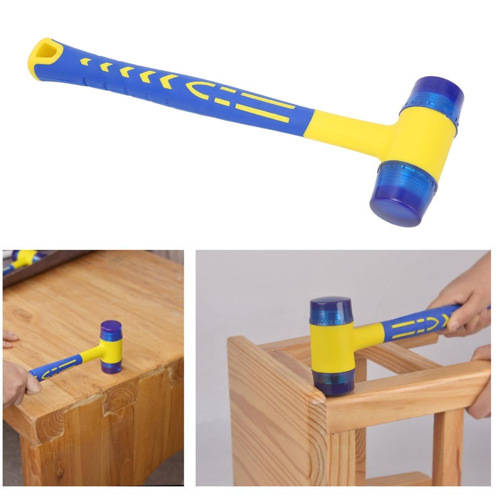 

Multi-Purpose Rubber Mounted Hammer Anti-Slip Shockproof Double-Sided Mallet Small Hammer Furniture Assembly a