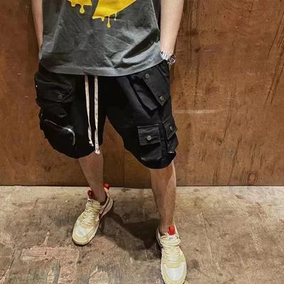 FlowStreet Hip Hop Streetwear Cargoshorts Mehrere Taschen Taktische Herrenshorts Techwear Sommer Lässige Kurzhosen