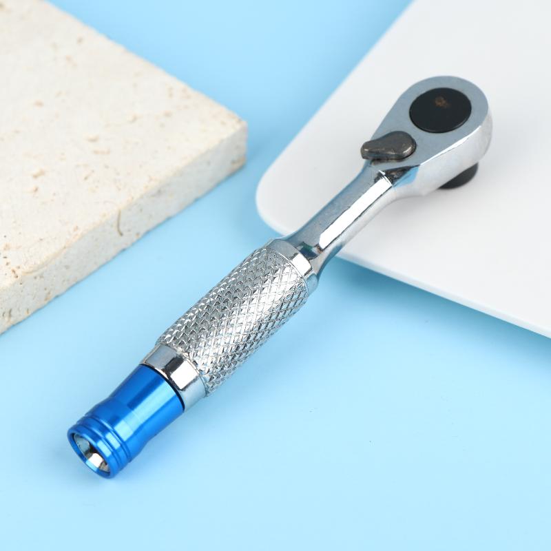 72-Tooth Anticorrosion Bidirectional Wrench 1/4 Inch Mini Ratchet Wrench Magnetic Reversible Ratchet Wrench Household Tool