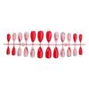 24 Pcs Lovely Elk False Nail Almond Press On Nail Christmas Full Cover Stick On Nail Manicures Supplies for Winter