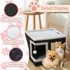 Foldable Cat Bed with Sisal Scratching Board & Tunnel, Indoor Outdoor Pet House with Removable Cushion