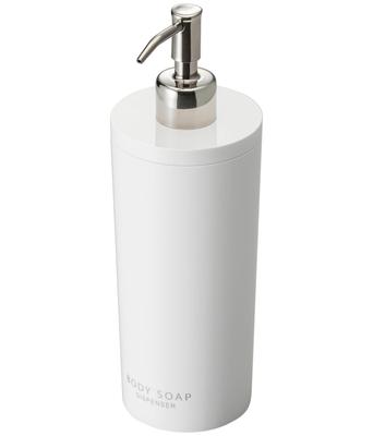 Yamazaki Tower Round Two-Way Dispenser for Body Soap, White, 2932