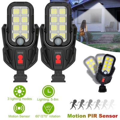 COB LED Solar Lights Motion Sensor Solar Flood Lights Waterproof Solar Powered Security Spot Wall Lights for Outside Garden