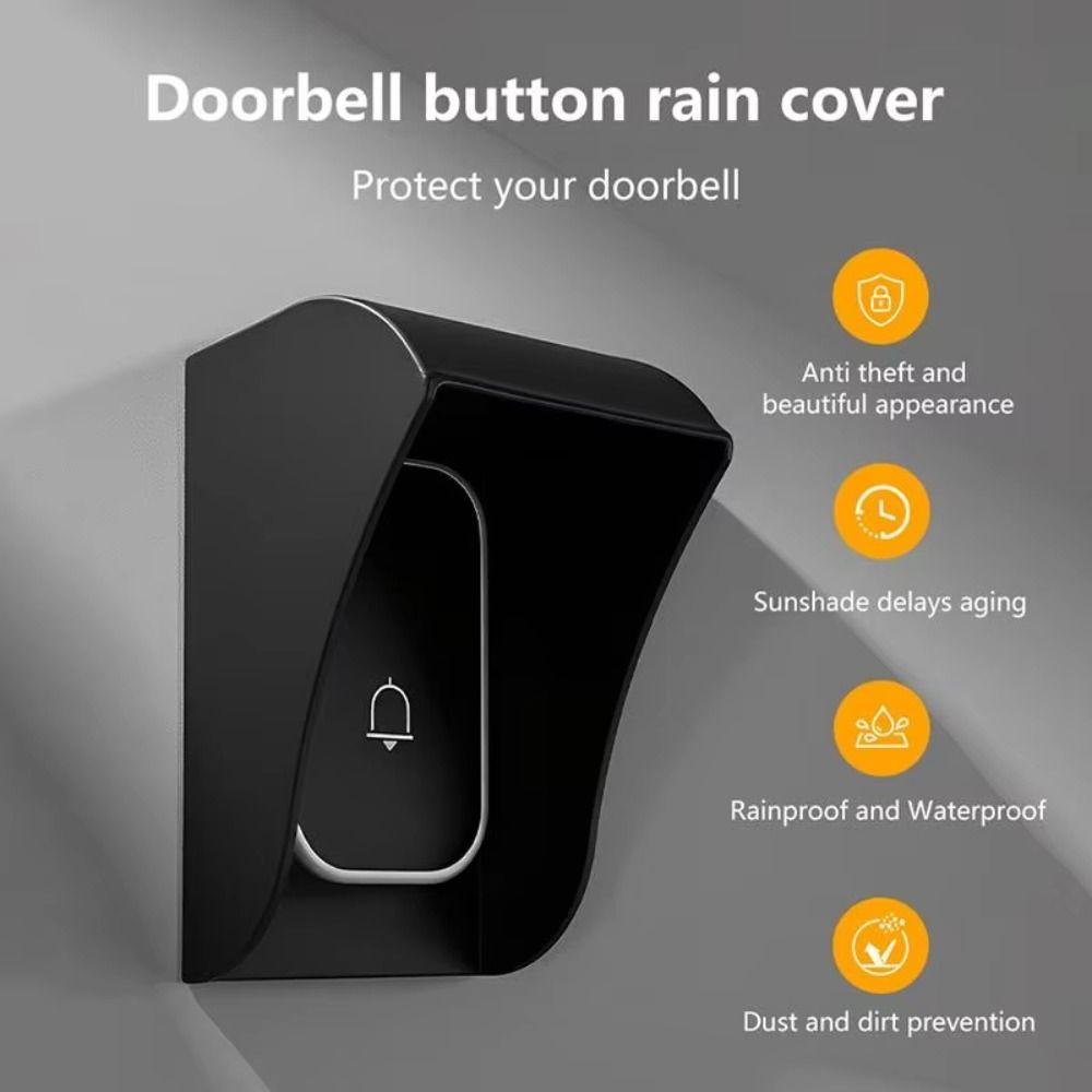 Plastic Wireless Doorbell Rainproof Cover Transparent Wireless Doorbell Cover  Outdoor