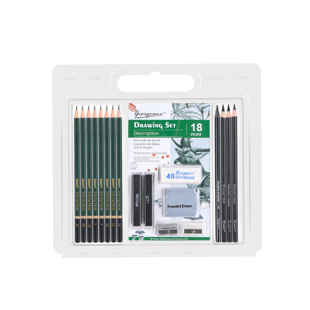 2/3/4/6/18pcs Sketch Pencil Set Charcoal Pen Easy Coloring for Outdoor Sketching Shadow Highlight Drawing Design