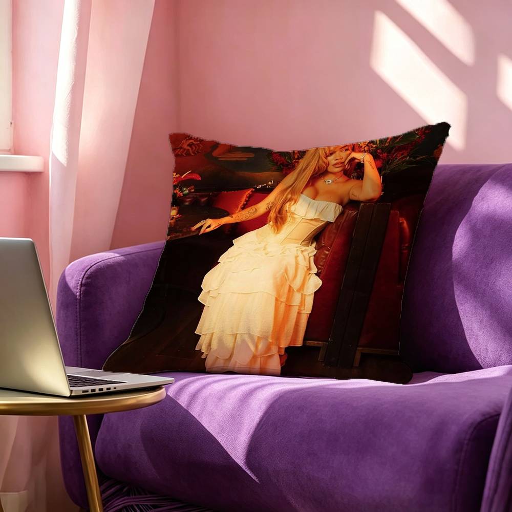 Kkarol G Tropicoqueta Anime Pillow Case Square DoubleSided Sofa Cushion Cover Bedroom Bedside Pillow