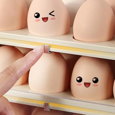 Flipping Egg Storage Rack With 3 Layer Multifunctional Stable Storage Box For Countertops
