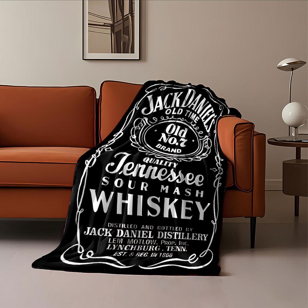 Jack Daniel's Whiskey Print for all seasons blanket lunch break throw gift