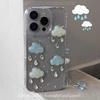 Cloud Water Drop Rhinestone Phone Case for IPhone17promax Transparent Glitter for Apple 16 Star Sequin 15