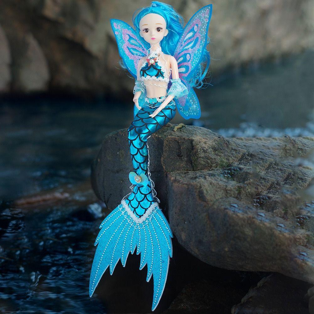 Colorful 45cm Mermaid Doll 11 Movable Joints Bjd Doll Set (with Lights and Music)