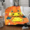 1pc Charmander Flannel Blanket, Soft Skin Friendly with Digital Printing, Various Sizes Available for Family, Friends, Birthday
