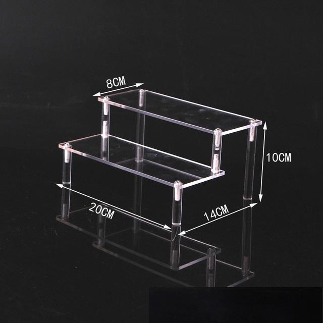 1-5 Tier Clear Acrylic Display Stand,Display Riser Shelf for Cupcake,Perfume Decoration and Organizer Amiibo Funko POP Figures