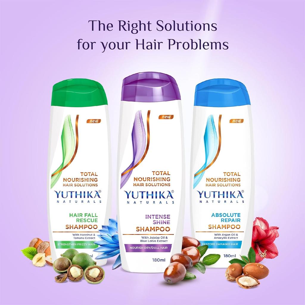 Yuthika Absolute Repair Shampoo For Damaged Hair 180ml | Total Nourishing Hair Care For Men & Women