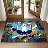 Lazio FC Design Crystal Velvet Rug Soft Decorative Mat for Bedroom Entrance