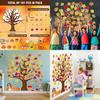 Fall Thanksgiving Season Maple Leaf Wall Stickers Paper Holiday Classroom Decor