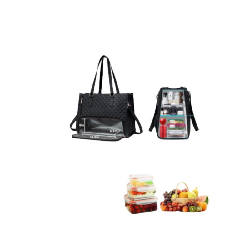 Ladies' Insulated Crossbody Lunch Tote & Computer Bag