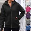 Dámské mikiny na zip Fleecové bundy Oversized mikiny Podzimní módní outfity Svetry Zimní oblečení