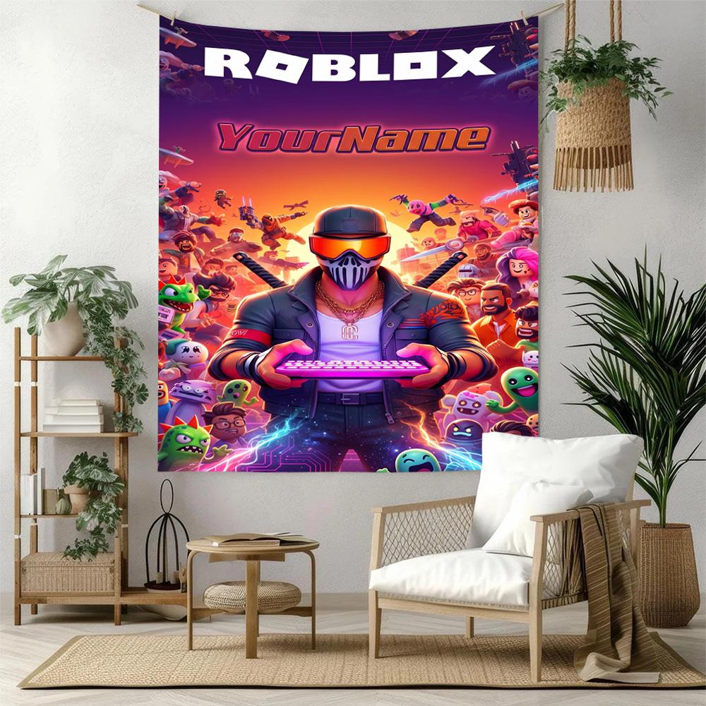 Roblox Custom Your Name Wall Decor Tapestry Art For Pet Memorial Birthdaywedding Party Backdrop Family Gift