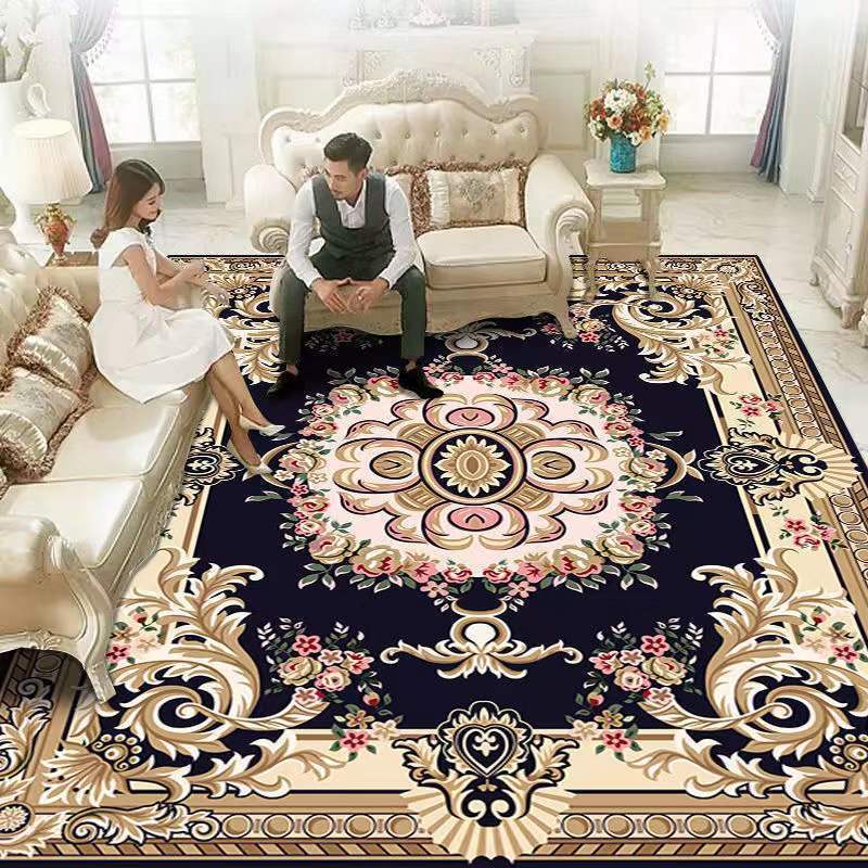 European Style Living Room Carpet Sofa Coffee Table Carpet Large-area Bedroom Bedside Carpet
