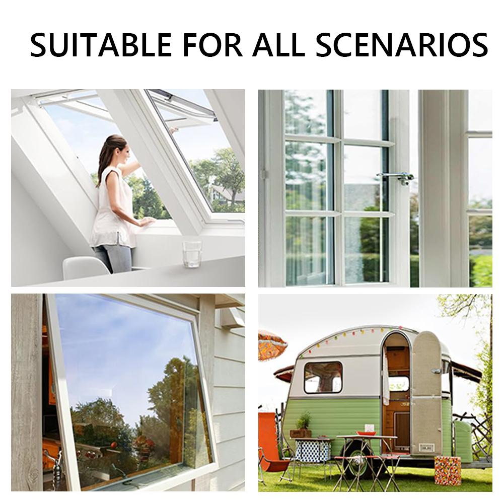 Magnetic Self Adhesive Screen Net Windows Anti Mosquito Screen DIY Window Screen Mesh for House Windows White Frame Grey Mesh