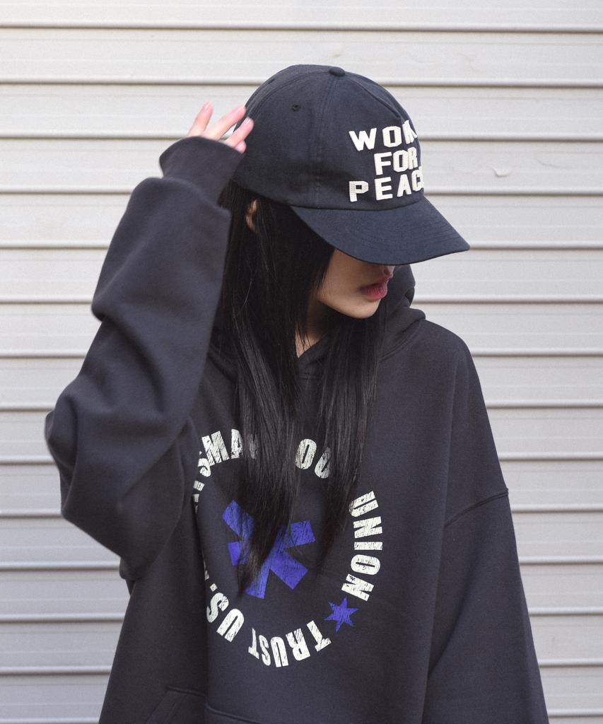 AMOU Work For Peace 5Pannel Cap Balck