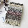 Long Tassel Imitation Cashmere Scarf and Shawl with High End Feel. New Lotus Warm Long Scarf for Autumn and Winter.