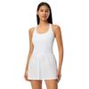 Womens Athletic Dress With Built-in Bra Support Pleated Skirt Yoga Tennis Gym Workout Sportswear