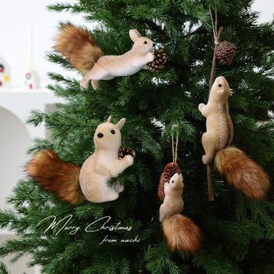 Simulated Squirrel Christmas Tree Ornament - Creative Holiday Decoration Pendant