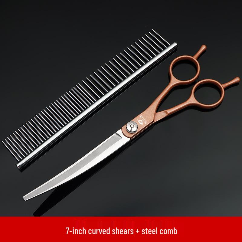 7-inch Curved Pet Grooming Scissors Set for Dogs – Popular Trimming Tools Collection