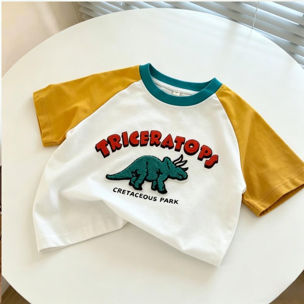 Toddler Hamburger Pattern T Shirt Kids Short Sleeve Tee Casual Daily Clothing Baby Boys Girls Fashion Wear Cute Cartoon Clothing 110