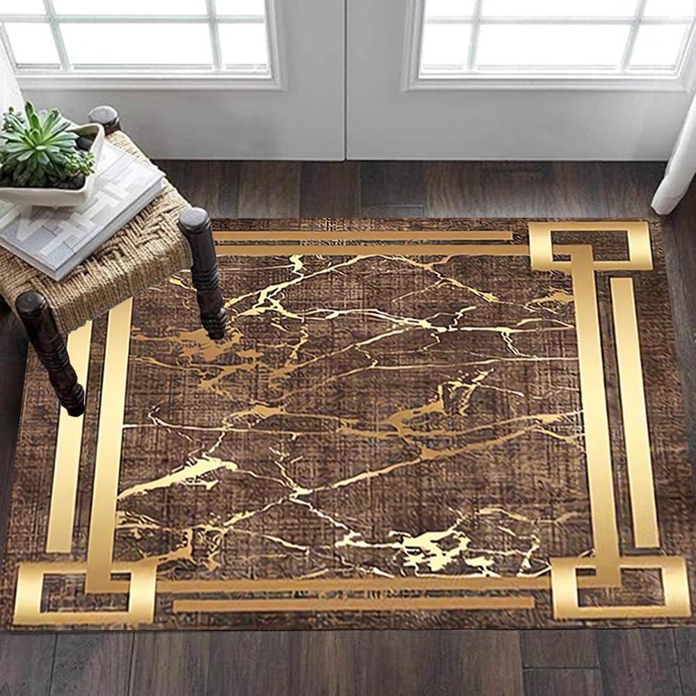 Greek Key Pattern Rug Decoration,Carpet,Living Room,Bedroom, Non-slip,Square rug