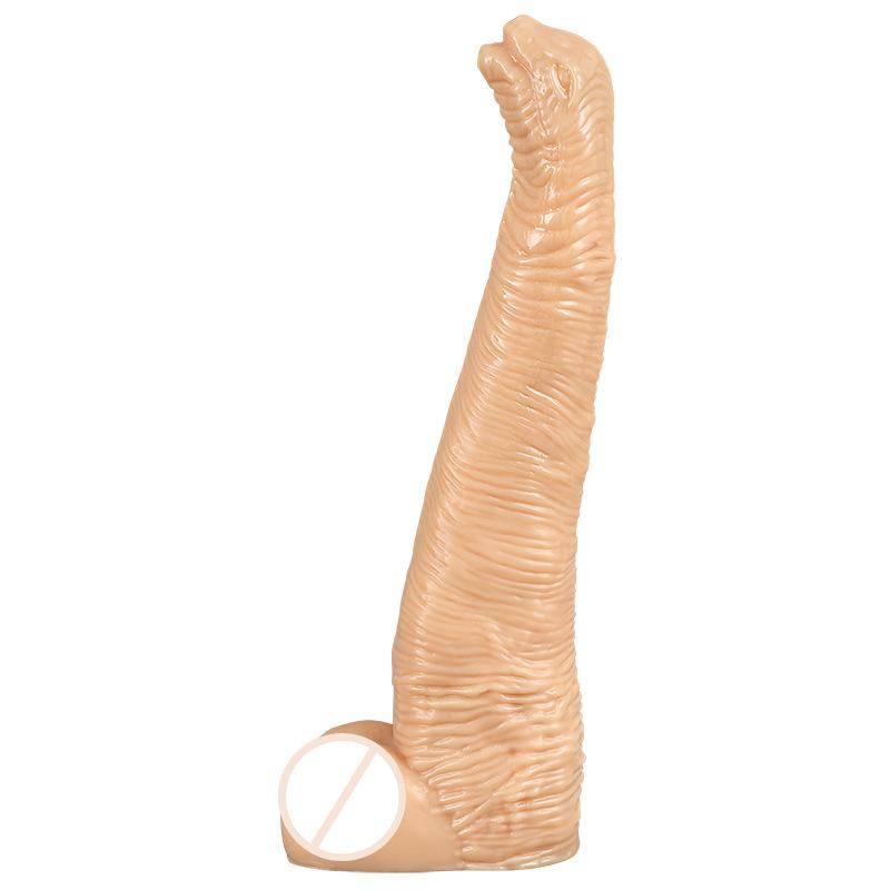 Discover Sensual Depths: 3 - Size Dino - Headed PVC Aids, Textured for Immersive Tingling Pleasure