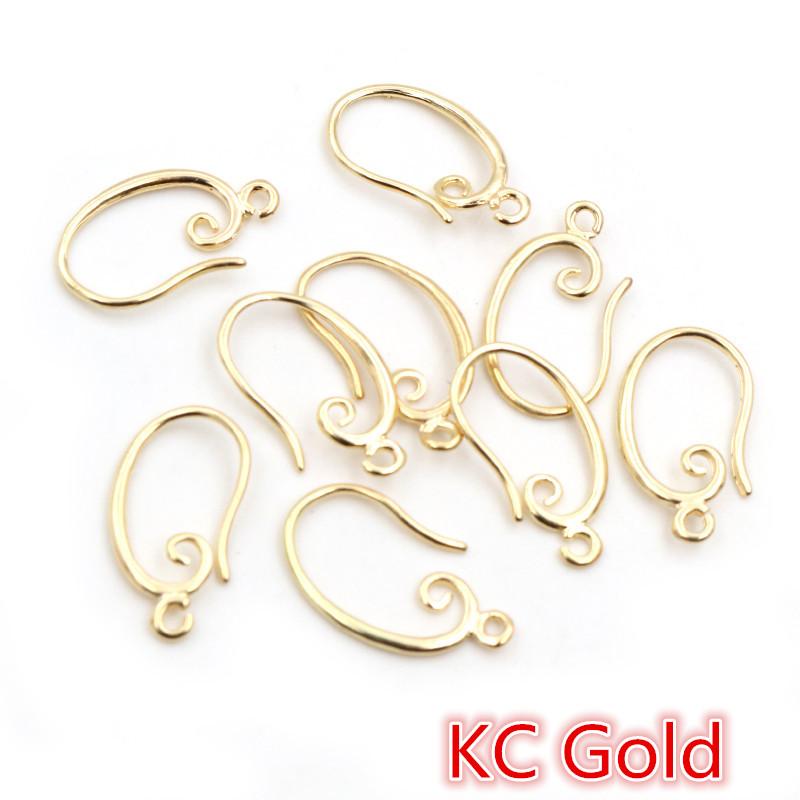 10pcs 19x11mm High Quality Classic 8 Colors Plated Brass French Earring Hooks Wire Settings Base Settings Whole Sale