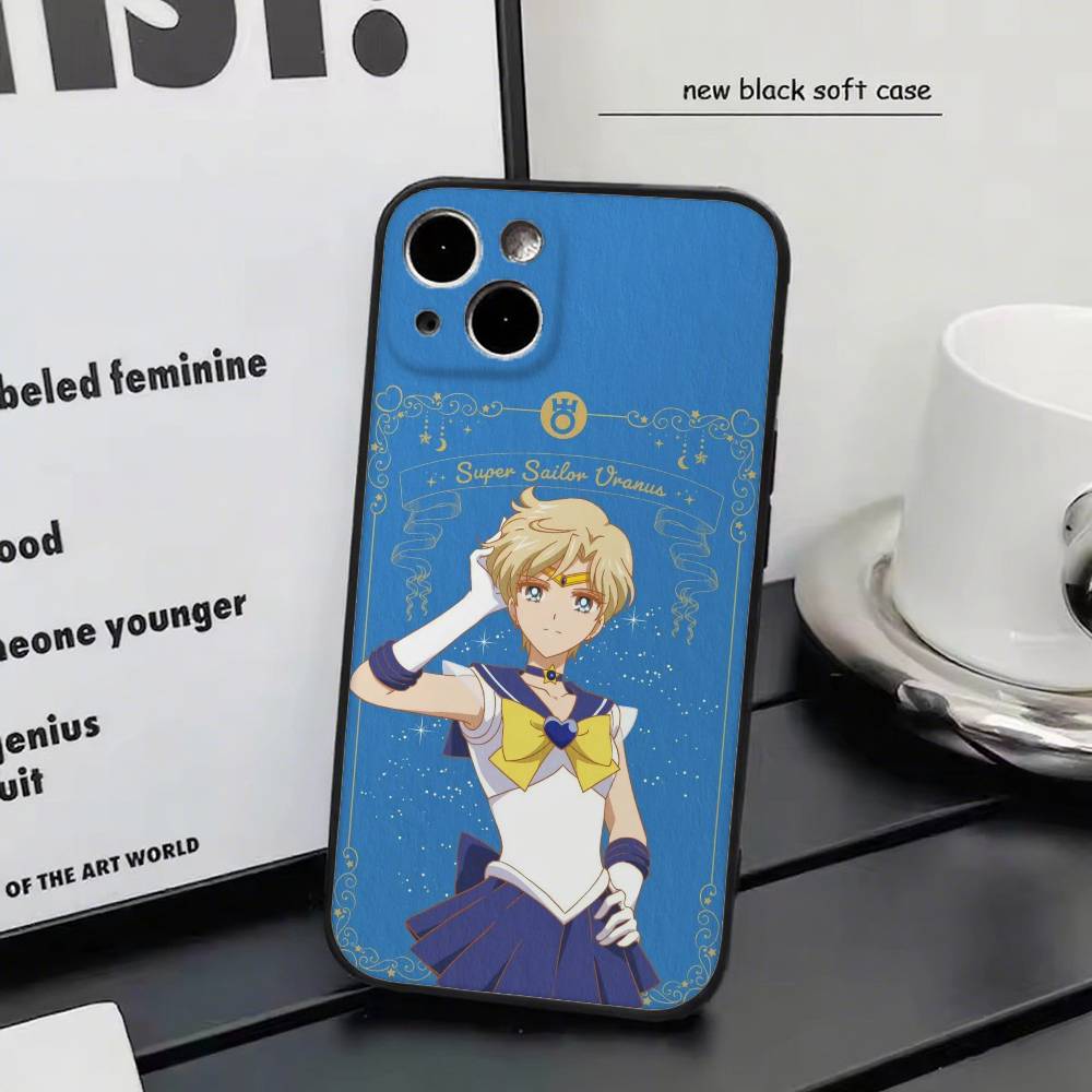 Cool Sailor U-Uranus Anime Sailor M-moon Phone Case Silicone Soft For IPhone 17 Air 16 15 14 13 12 11 Plus Pro Max Plus