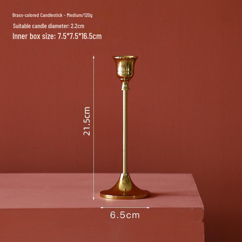 Nordic Light Luxury Aromatherapy Candle with Golden Candlestick - Perfect for Romantic Dinners and Elegant Table Decor