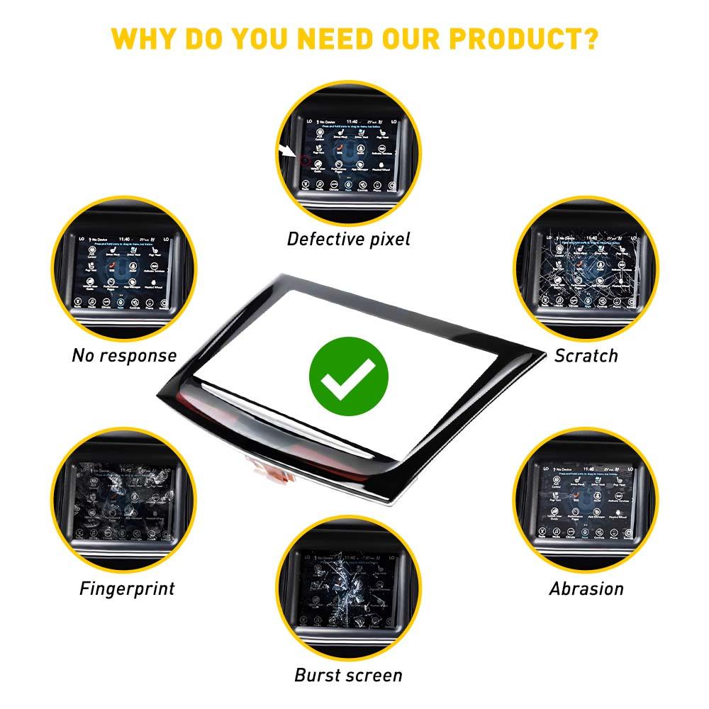 1Pcs Touch Screen Digitizer Car Radio DVD Player GPS Navigation For Cadillac ATS XTS SRX 2013-2016 Cadillac Escalade 2015-2017